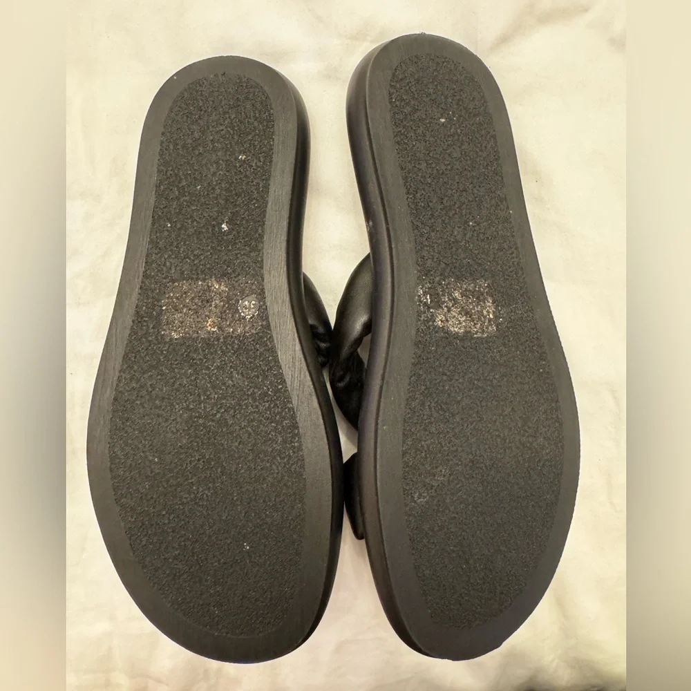 Topshop‎ Black Knotted Slide Sandals | Comfy Minimalist Flats 7.5 - Picture 8 of 8